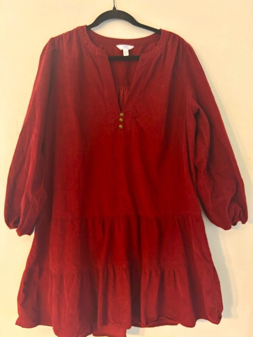 Time & Tru 100% cotton corduroy dress size L